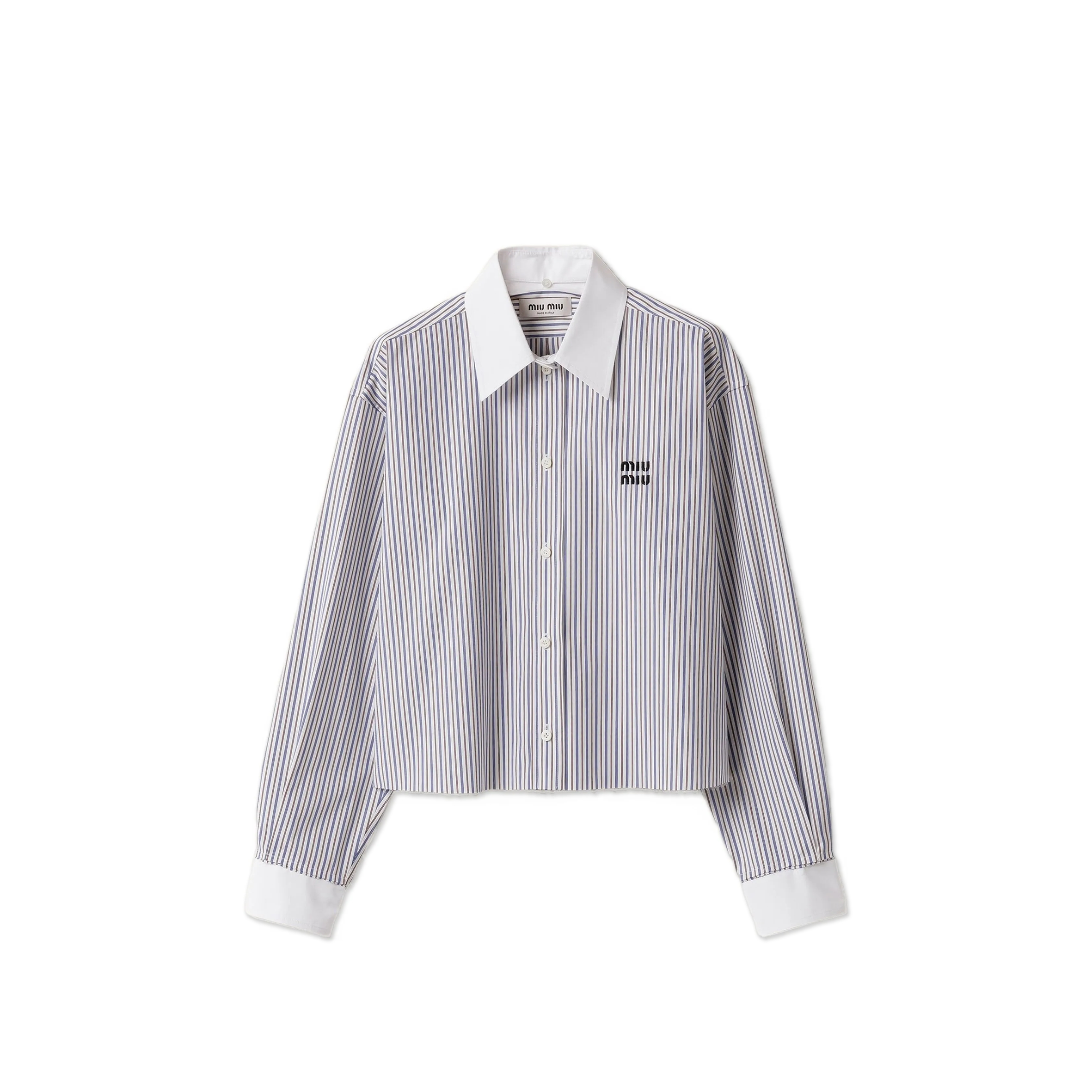 MIU MIU STRIPED POPLIN SHIRT MK1971